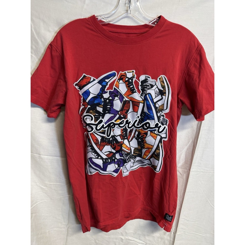 Bleecker & Mercer Superior Sneaker Head Shirt Embroidered Urban Wear Street Sz S